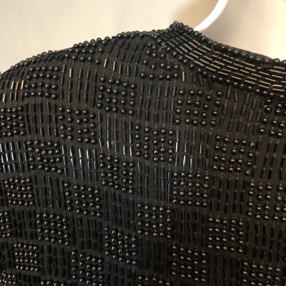 Women’s Vintage SCALA Black Bolero Silk Sequin Jacket Size S - Picture 8 of 11